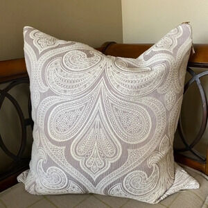 Custom  Light Purple Paisley Accent Pillow Cover
